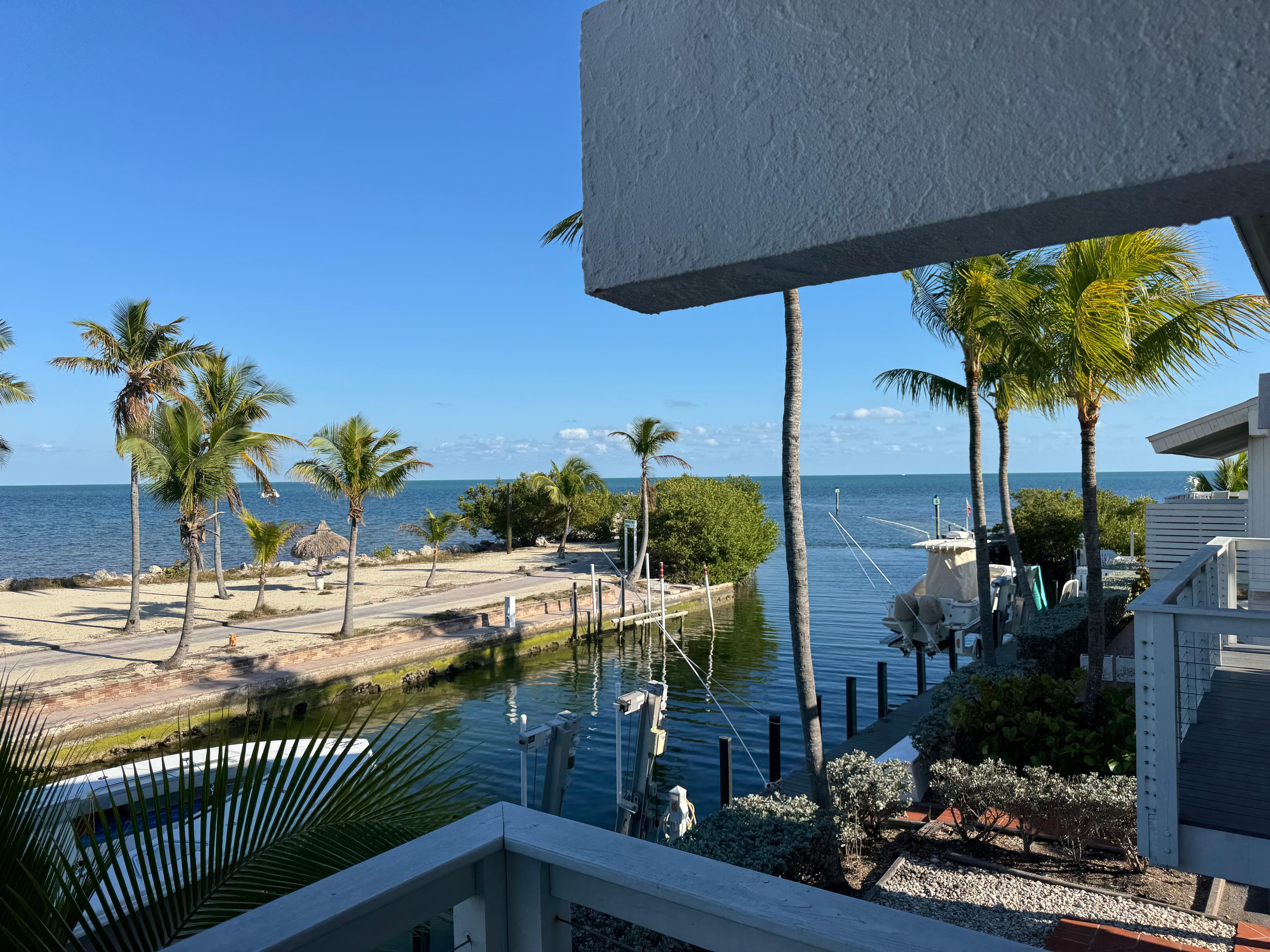 View from the top deck at villa. 