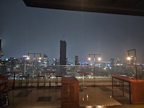 View from rooftop bar.