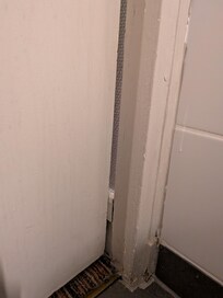 Bathroom door couldn't close fully