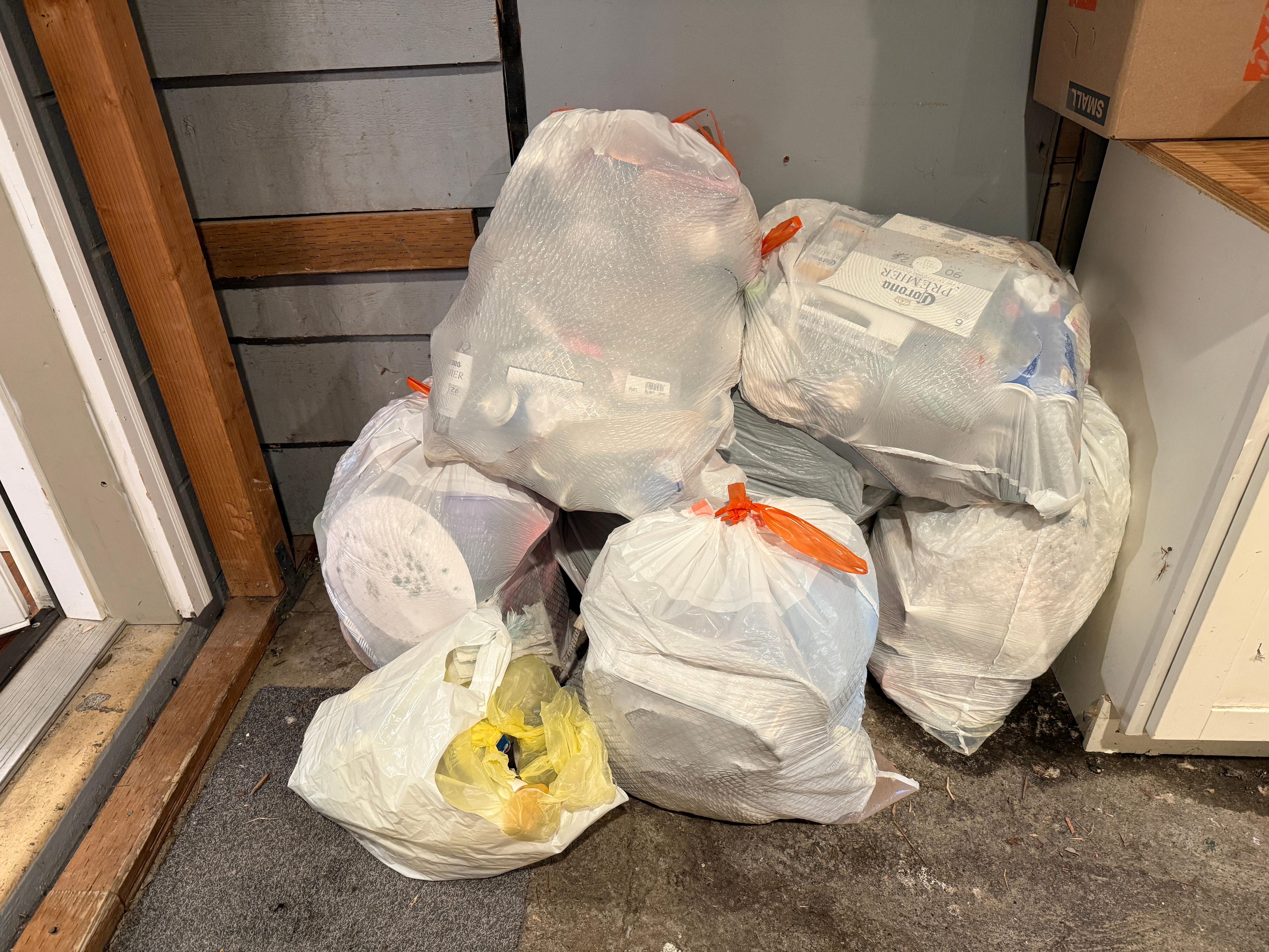 garbage in the garage