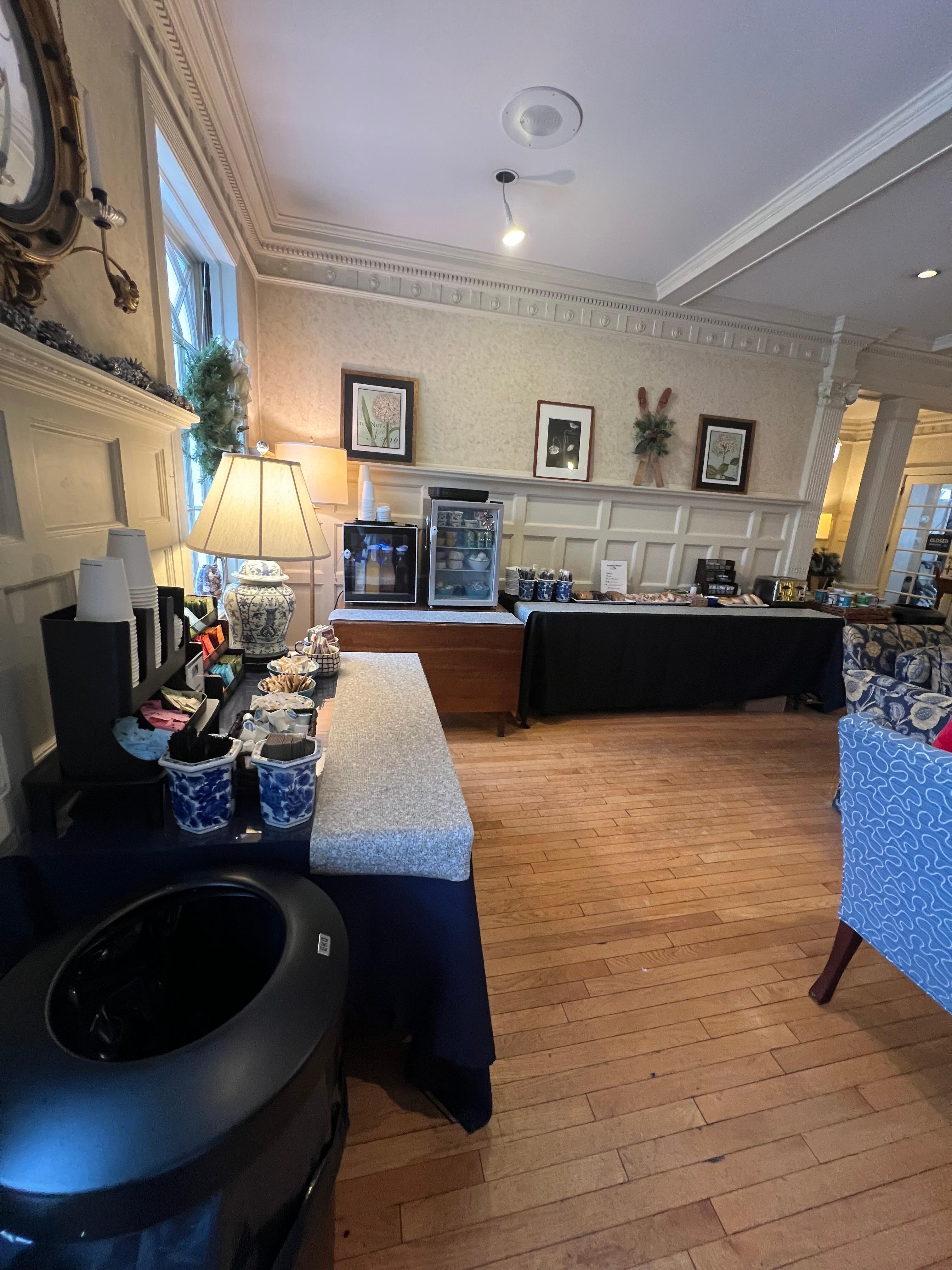 Coffee area in the morning 