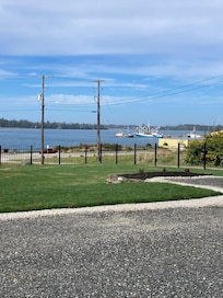 View from outdoor seating area at back of condo.
