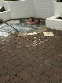 Hot tub was warm