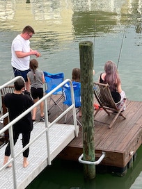Enjoying the fishing dock