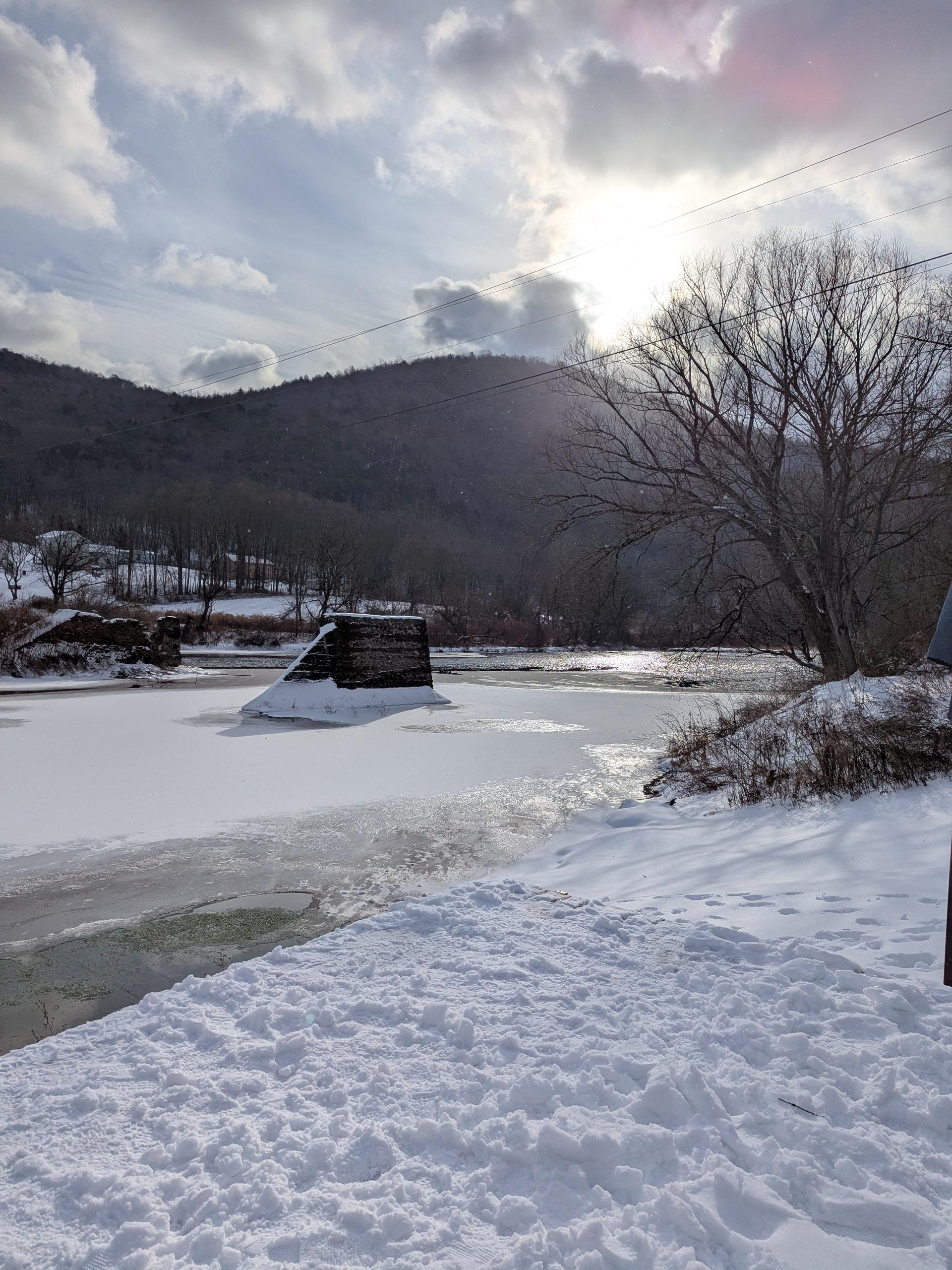 View of the river from the house backyard