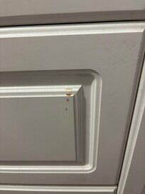 Spills not cleaned up on cabinets