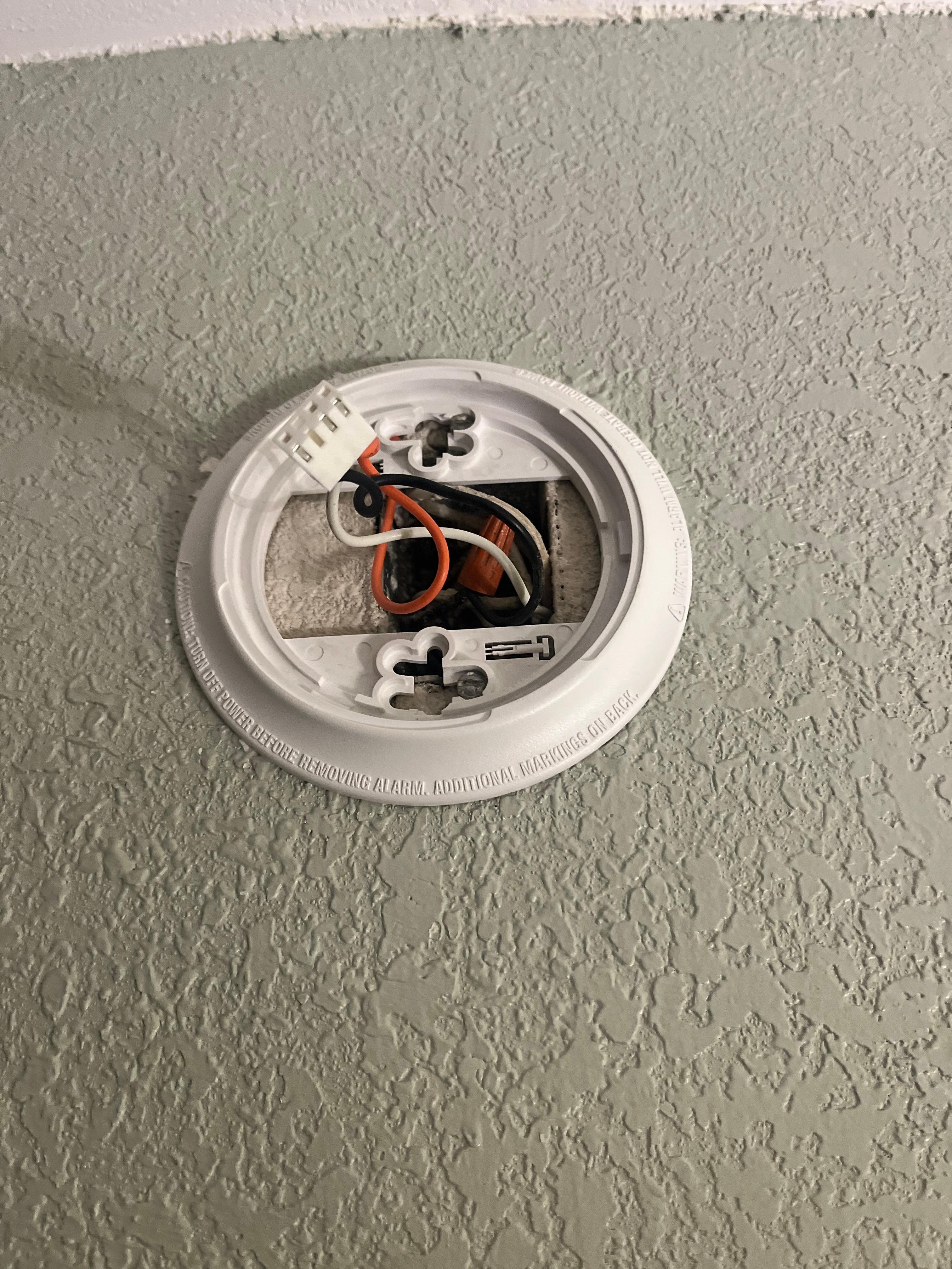 Disabled smoke detector 