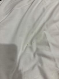 Dirty bed sheet