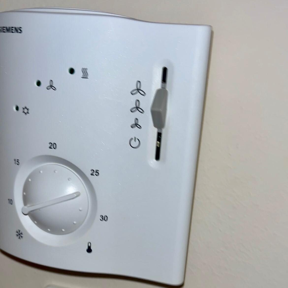 fictitious thermostat. fake.