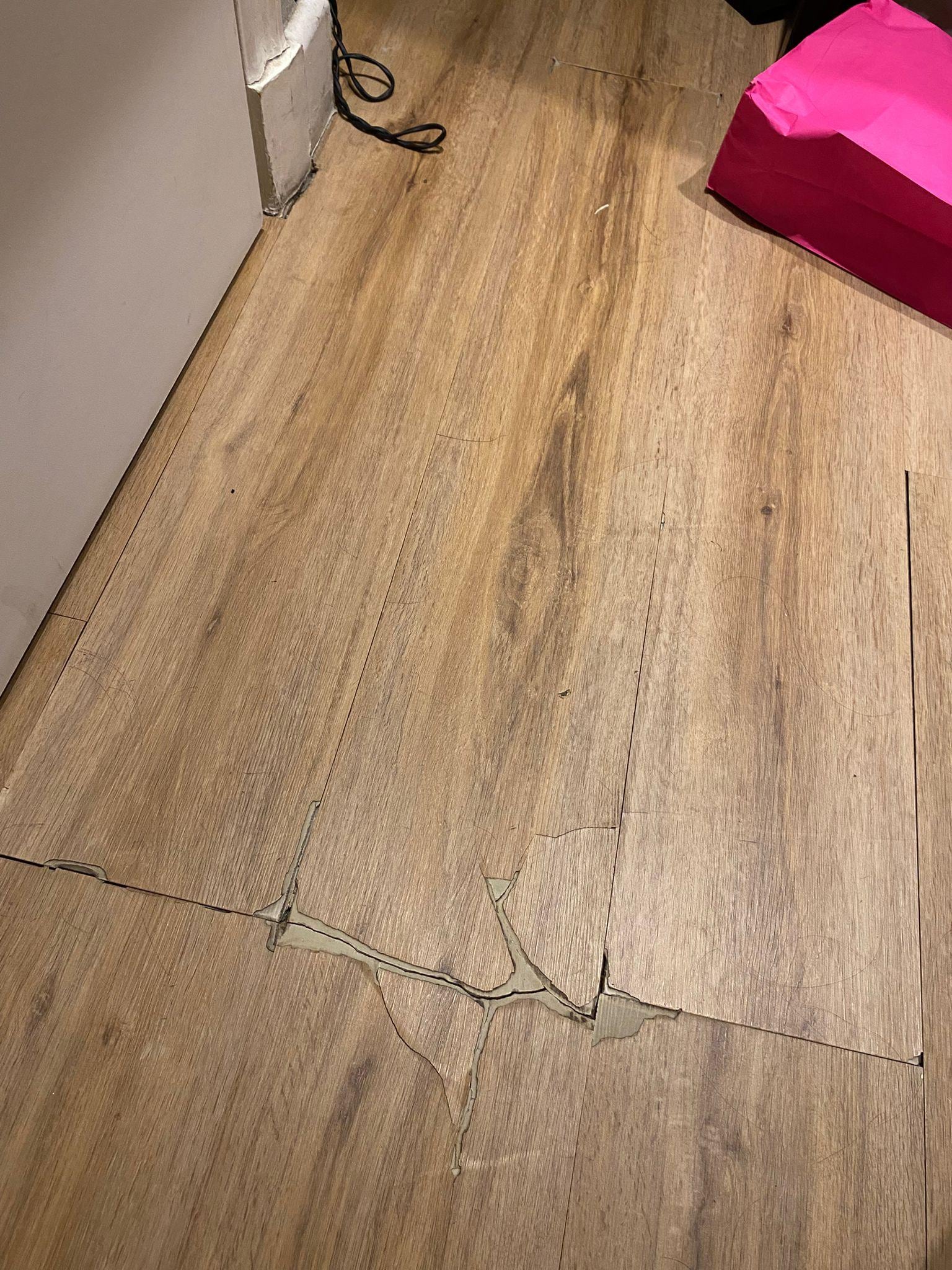 Caved in moving floor boards