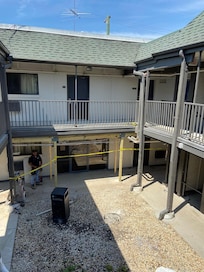 yellow tape for areas under construction or repair