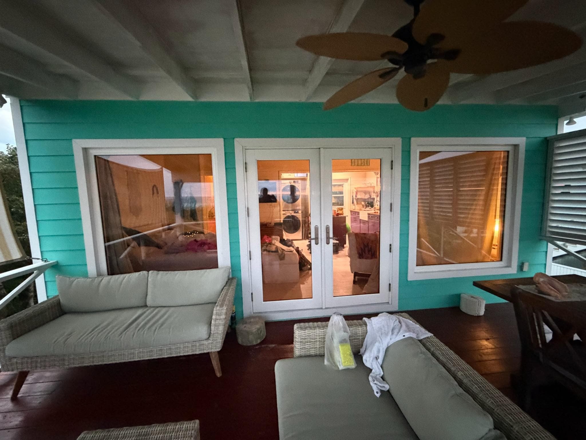 Deck view looking in. 