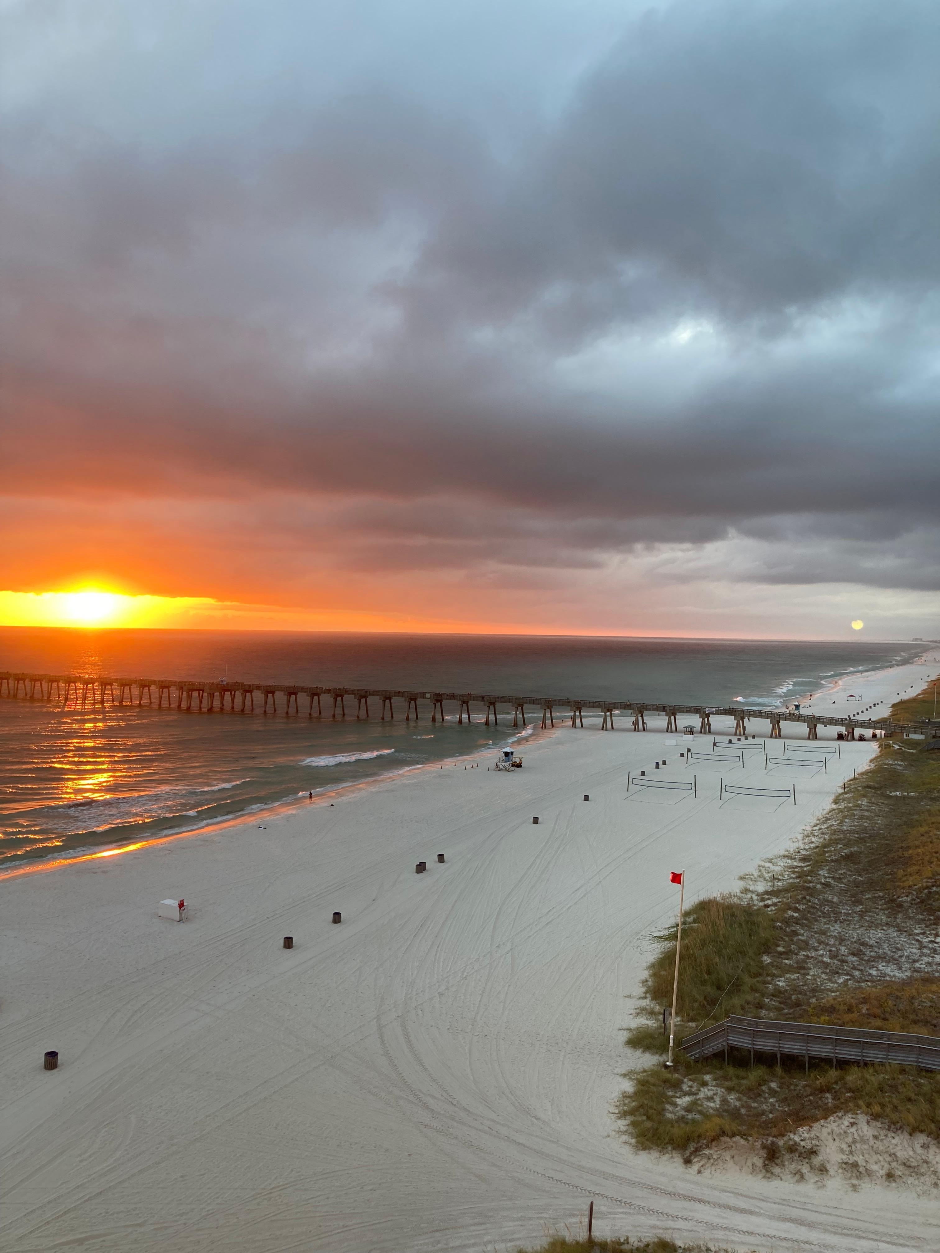 Evening view to the west. 