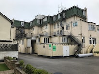 View of the hotel rear from the chalet