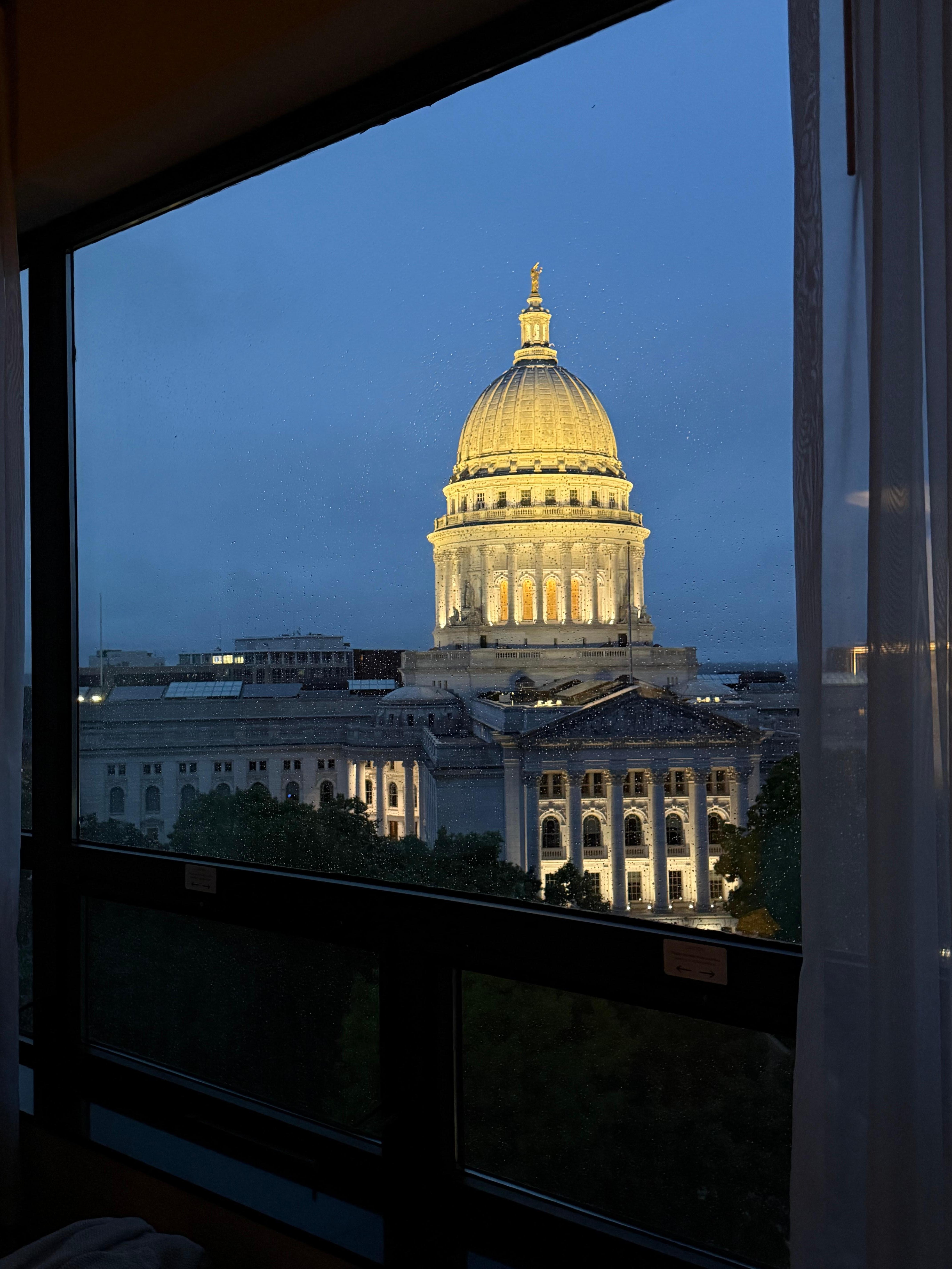 Nighttime view from the room