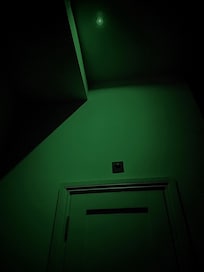 One of the dreaded night ceiling lights. The green glow!