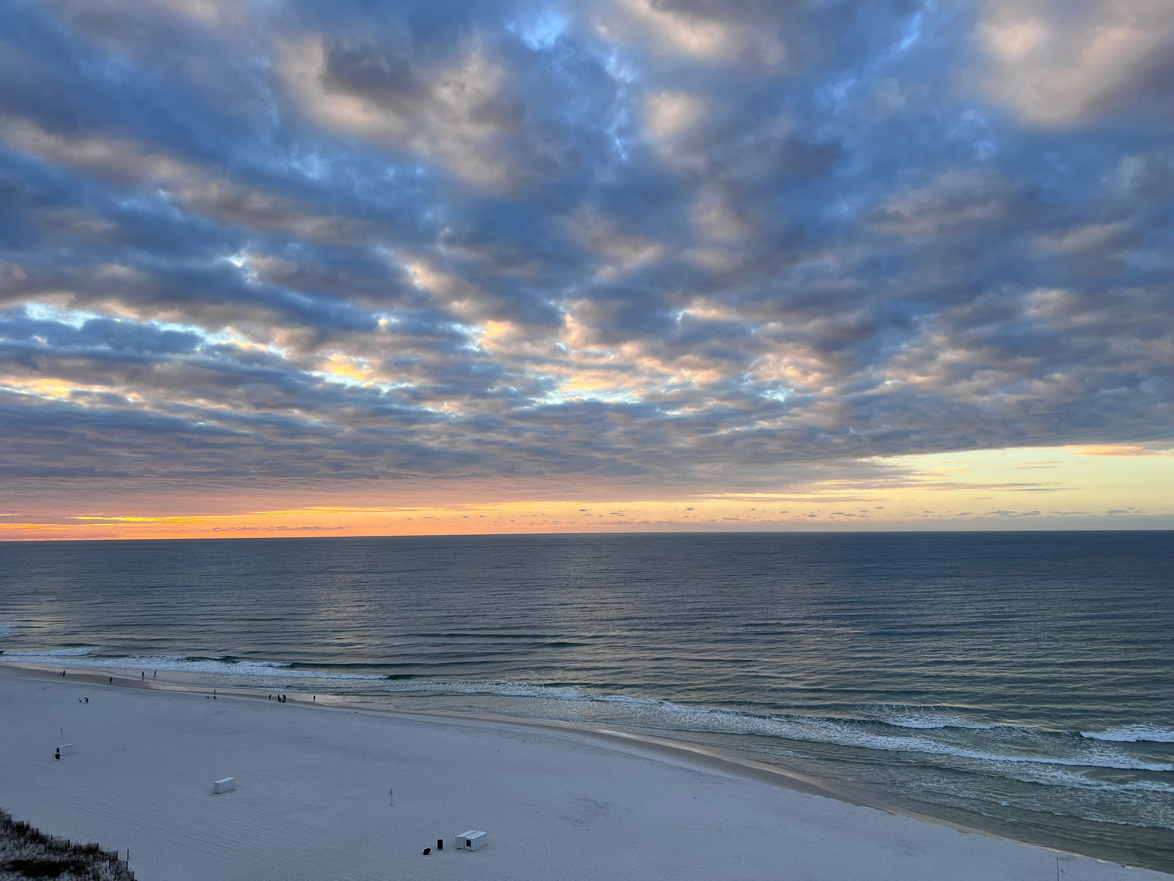 Sunrise from the condo balcony 