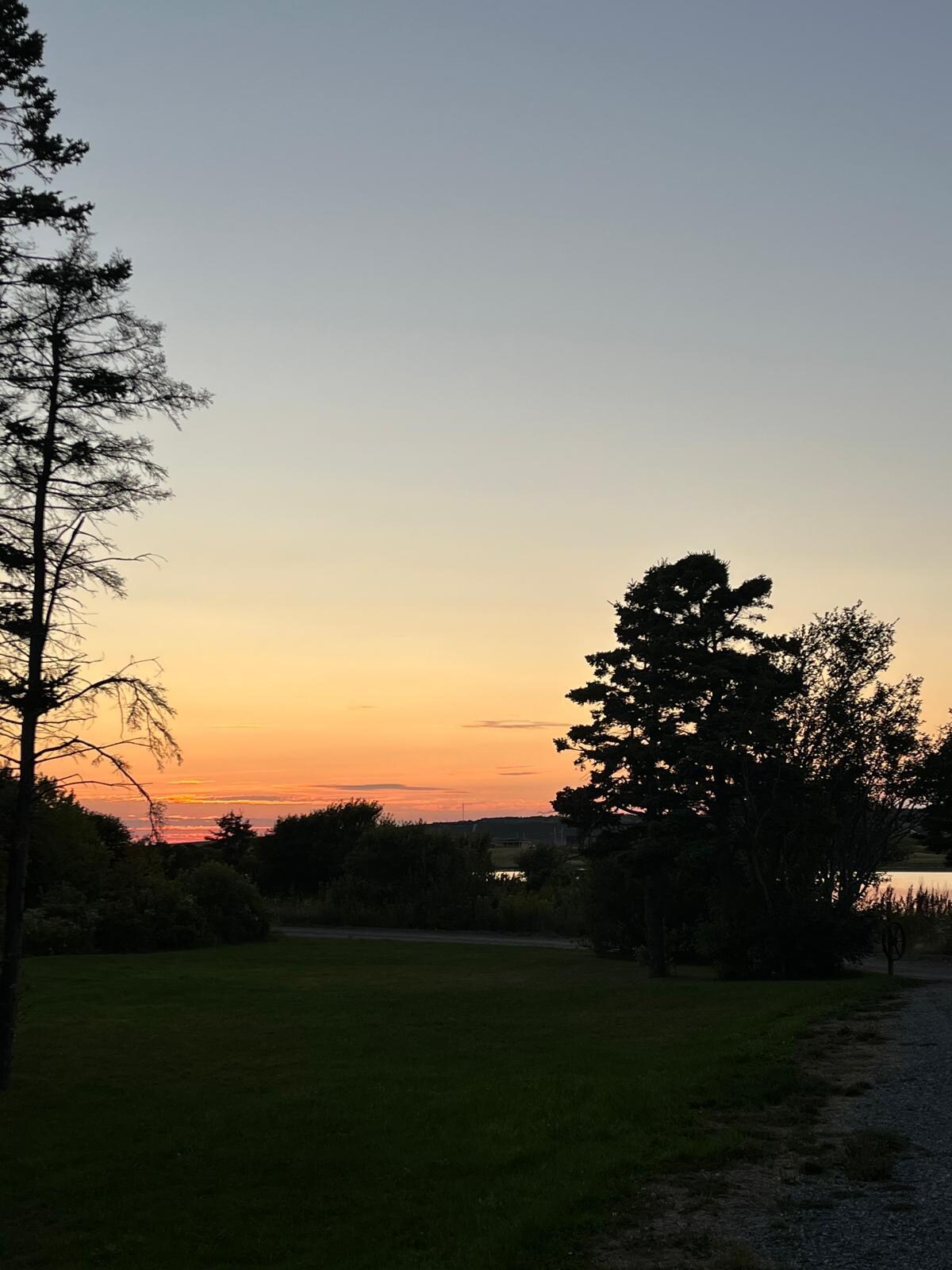 Beautiful evening sunset from the deck! 