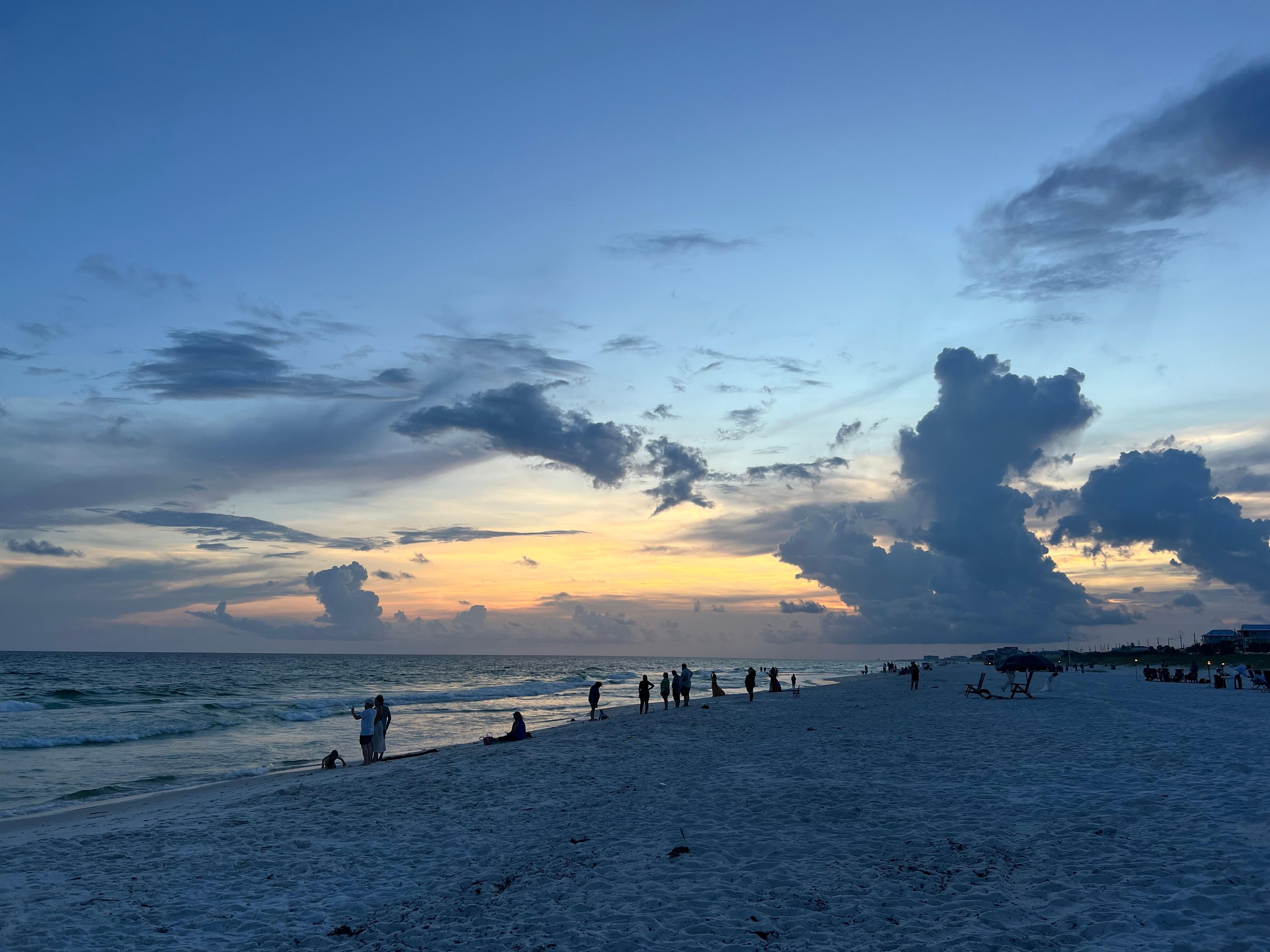 Bonfire at Inlet Beach was perfect way to enjoy the sunset. 