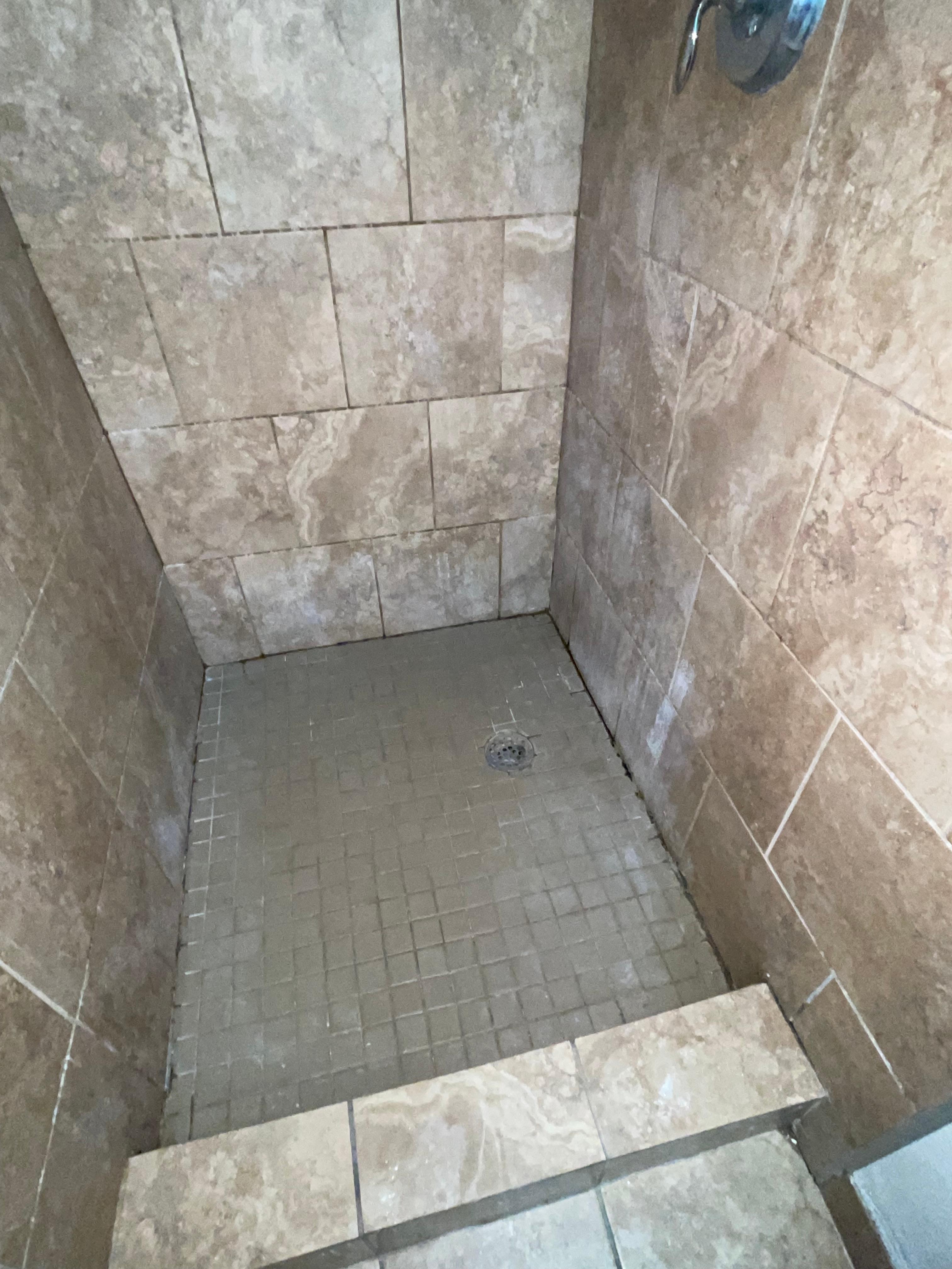 Mold in the shower in the new clean room they sent me to