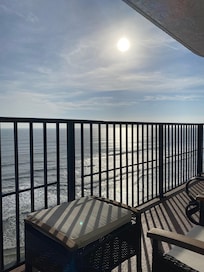 Sunrise on the balcony.