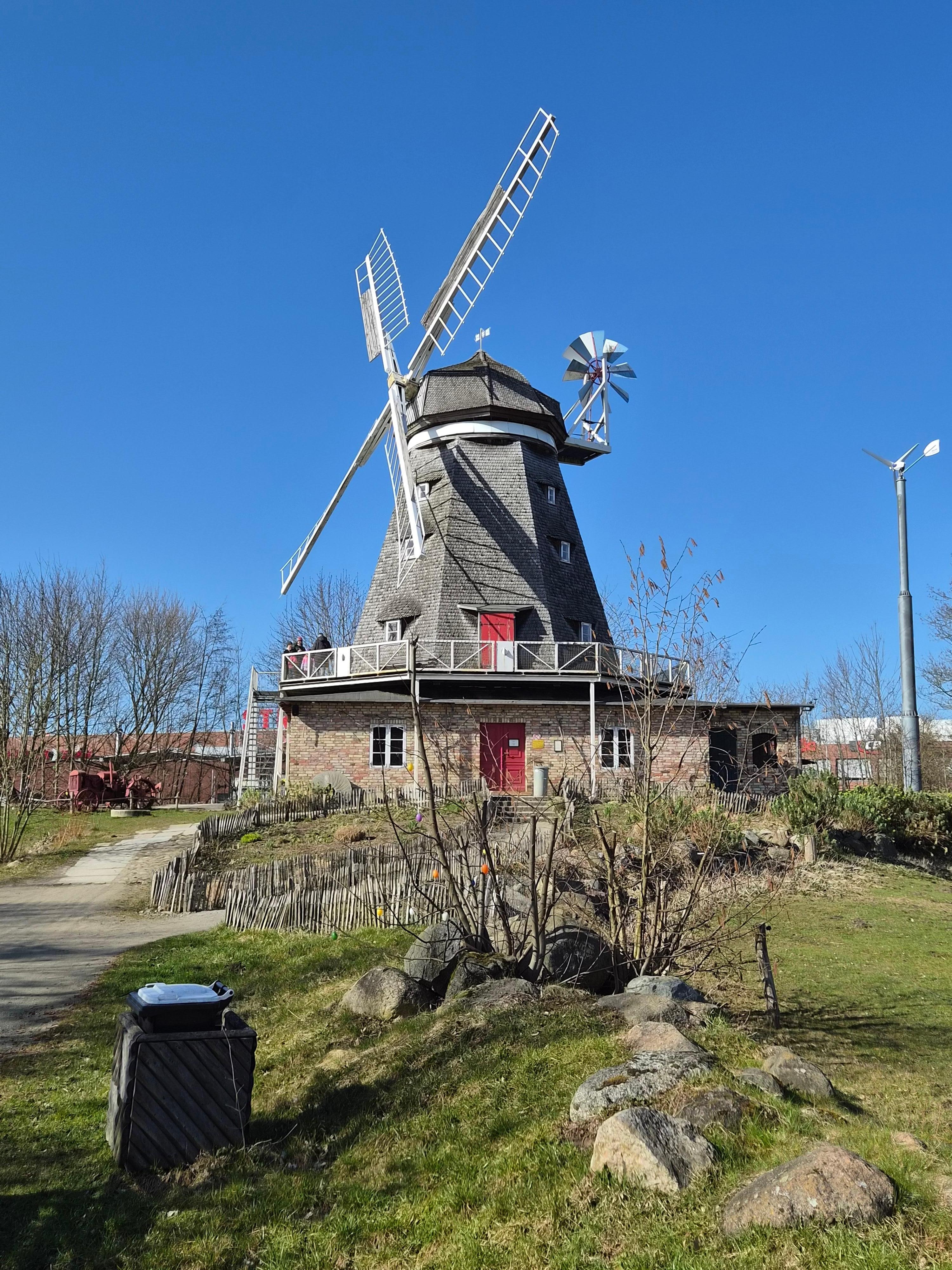 Eine tolle Mühle im Stralsunder Zoo, die auch noch betrieben wird 