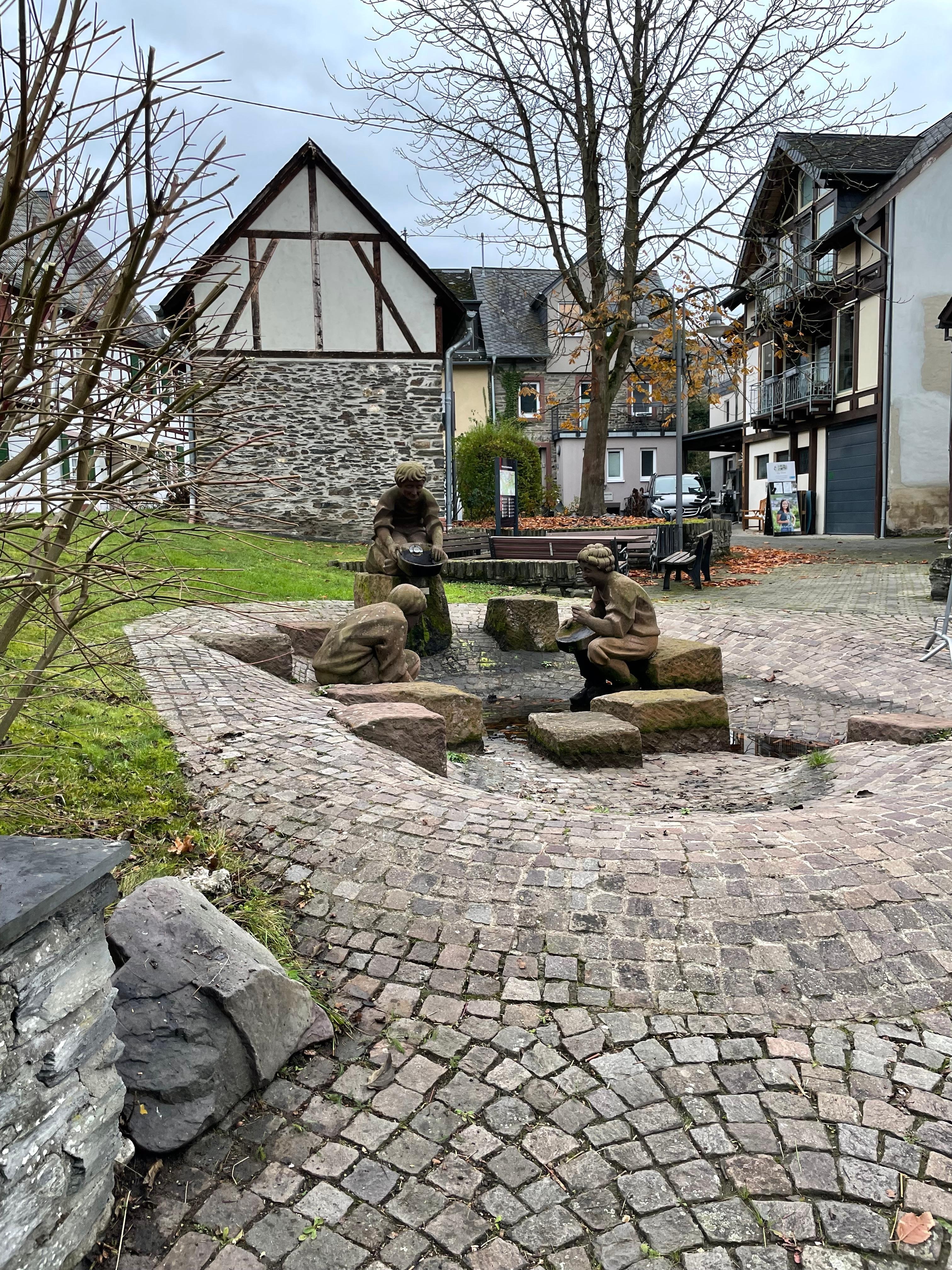 Fountain along from the house.