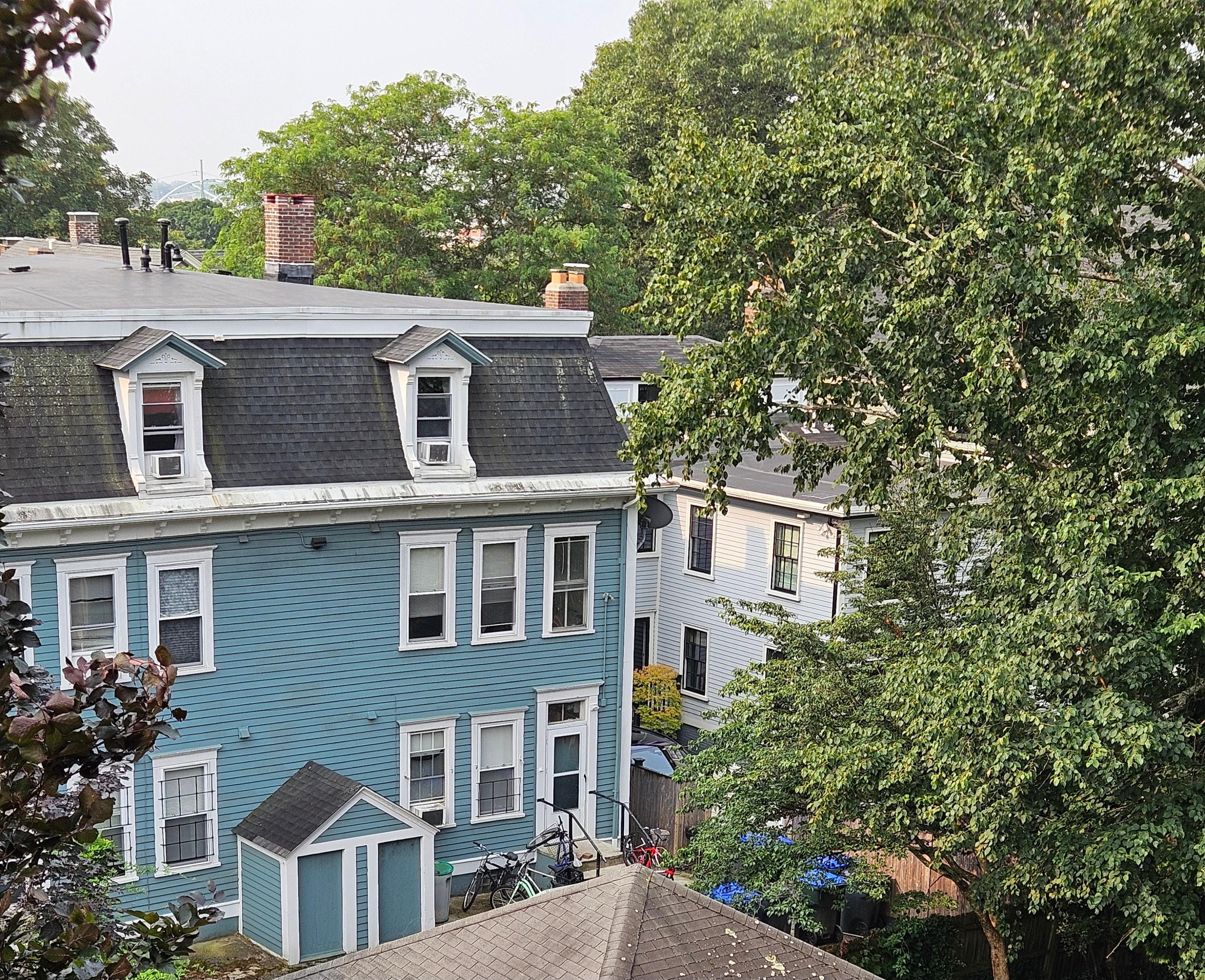 View from our room of nearby rooftops. 