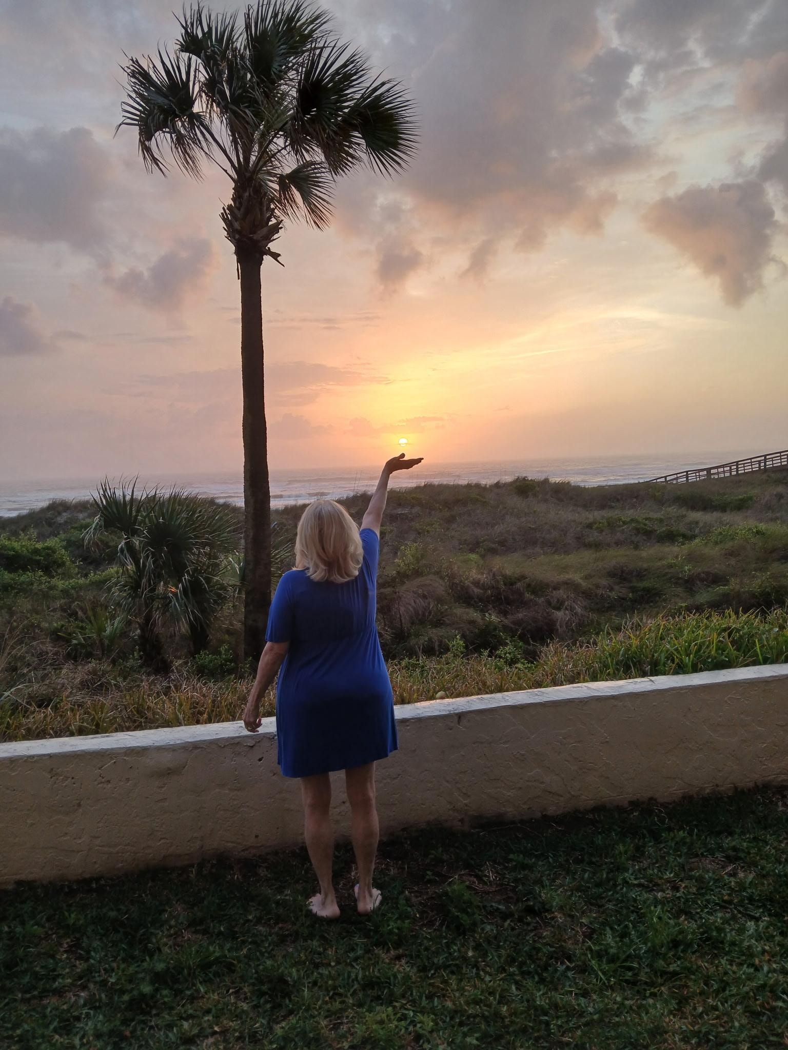 Sunrise right outside our patio 