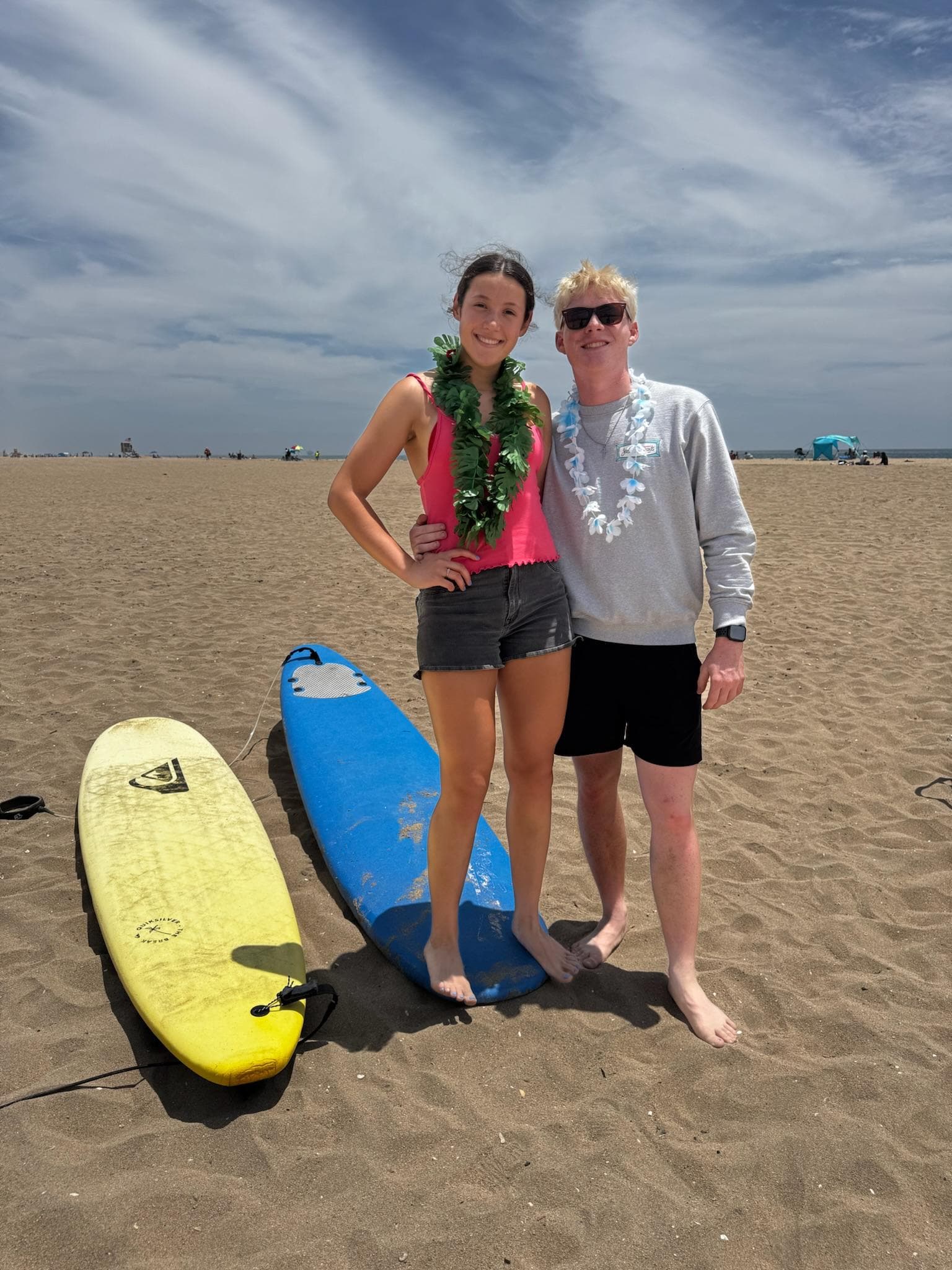 The surfers in the group.