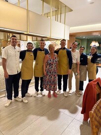 All the staff singing Happy Birthday