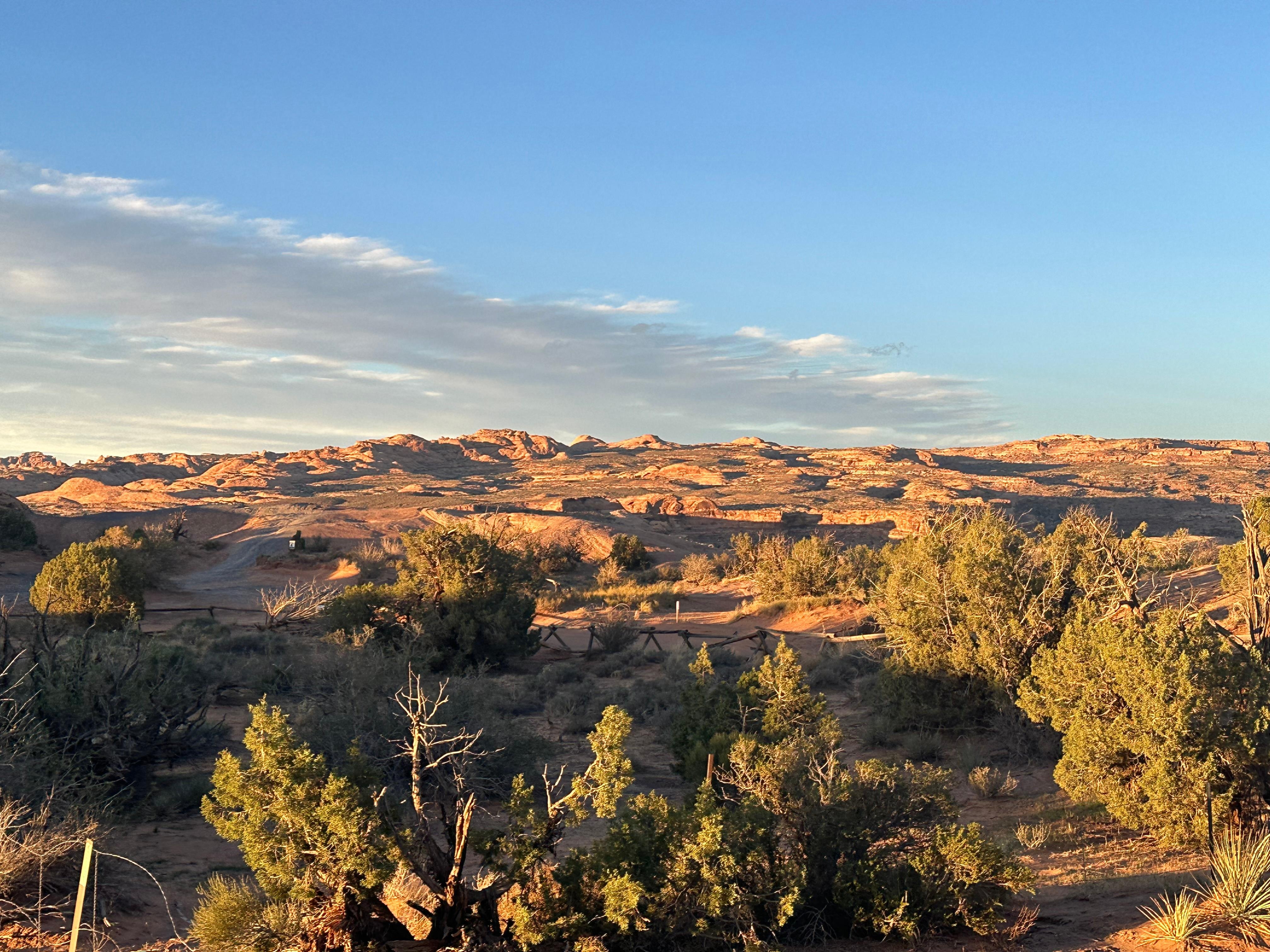 View on top of the mesa at sunset, as seen from the Jeep tour. 
