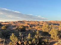 View on top of the mesa at sunset, as seen from the Jeep tour.