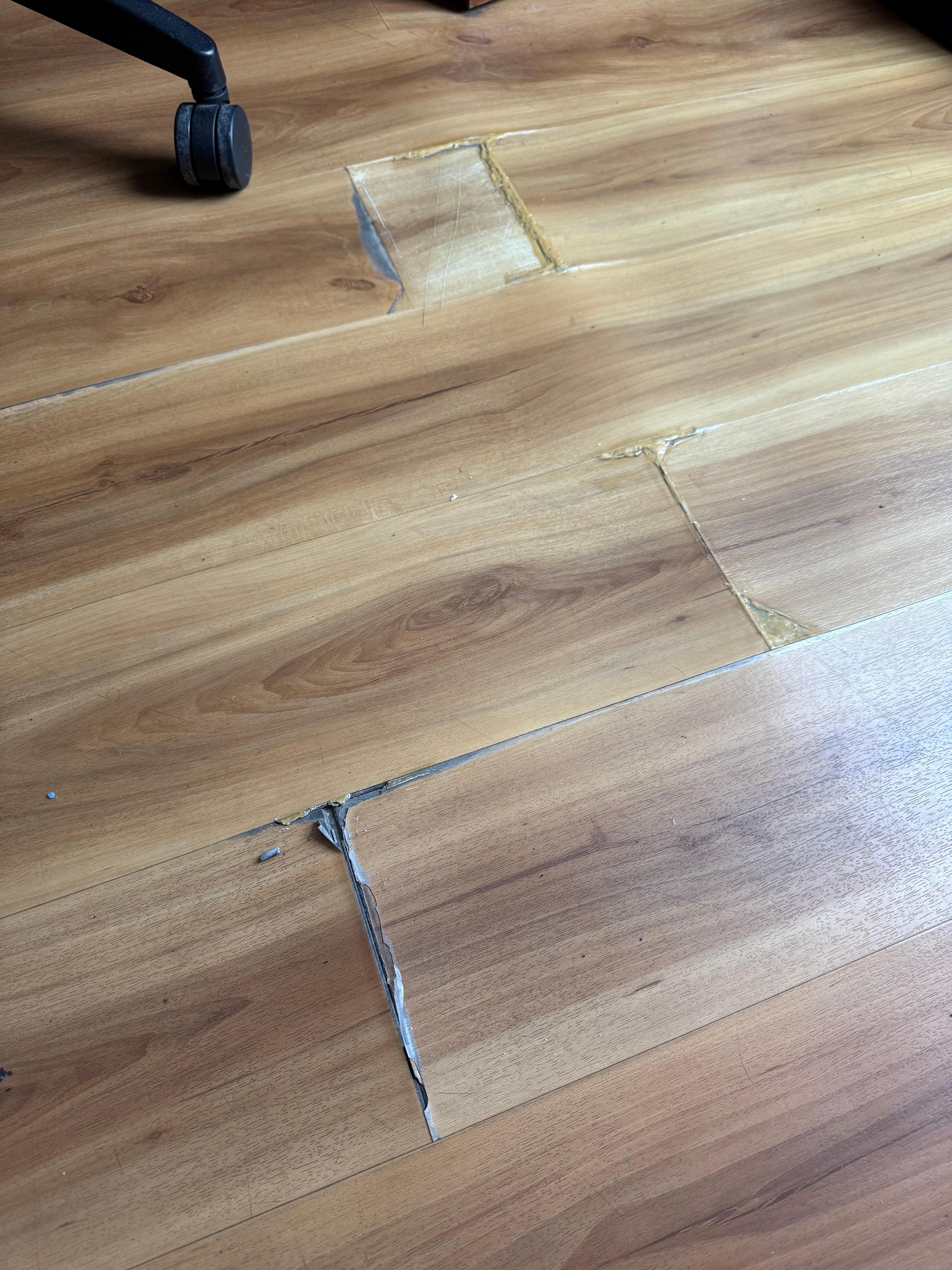 Poor patch job, tripping hazard 