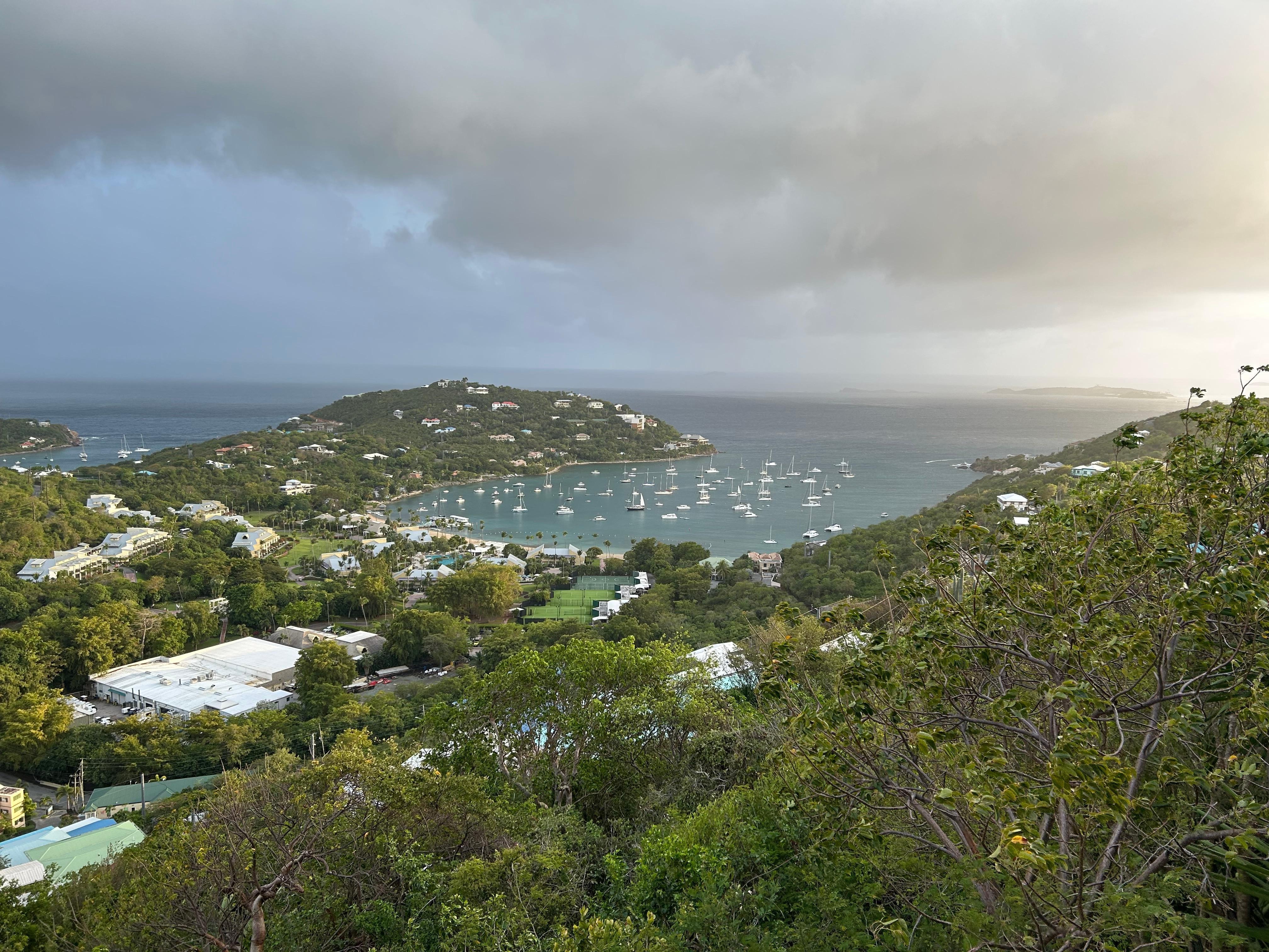 View on the porch overlooking Cruz bay.