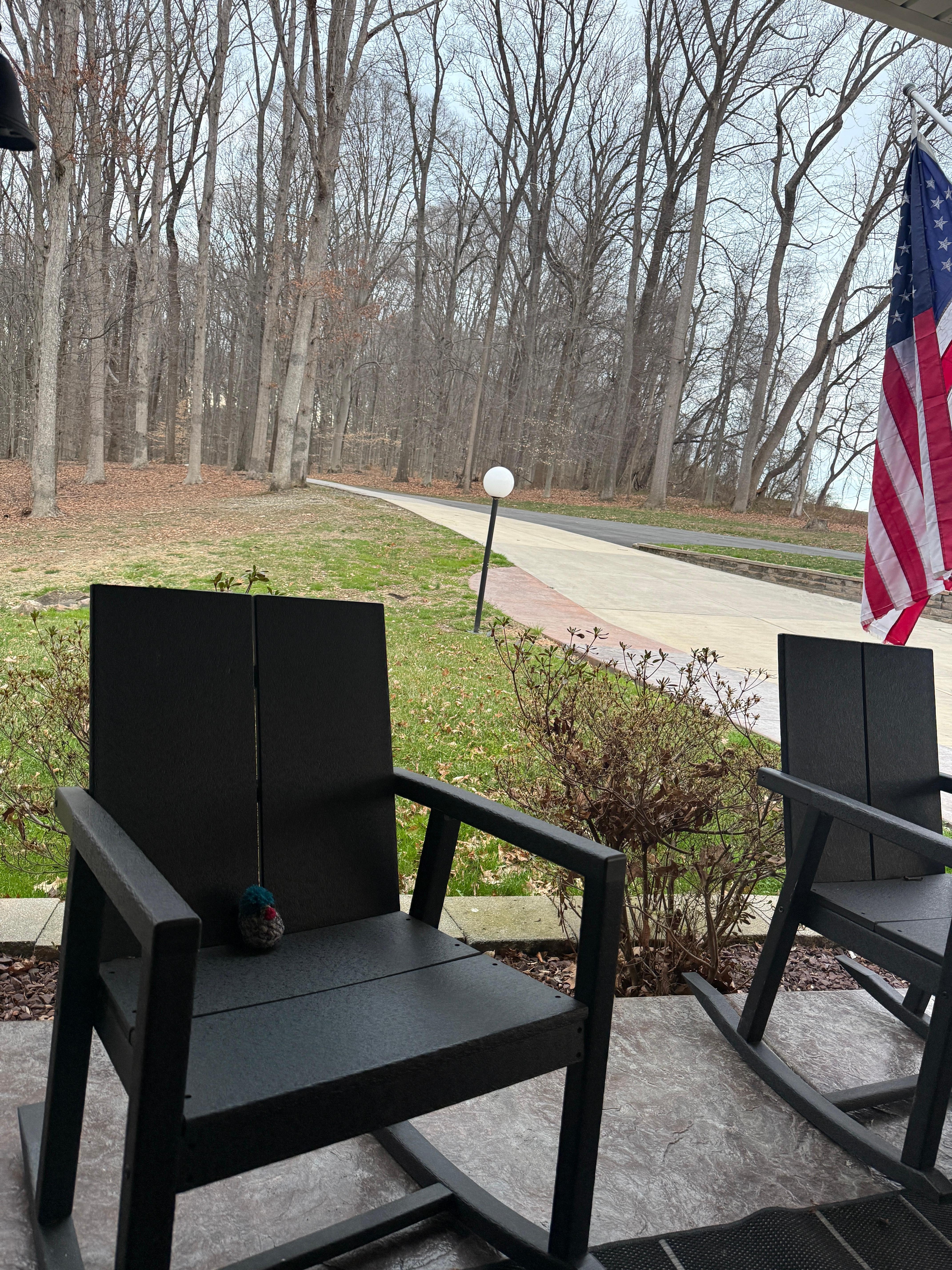 Front Porch Set up for rocking