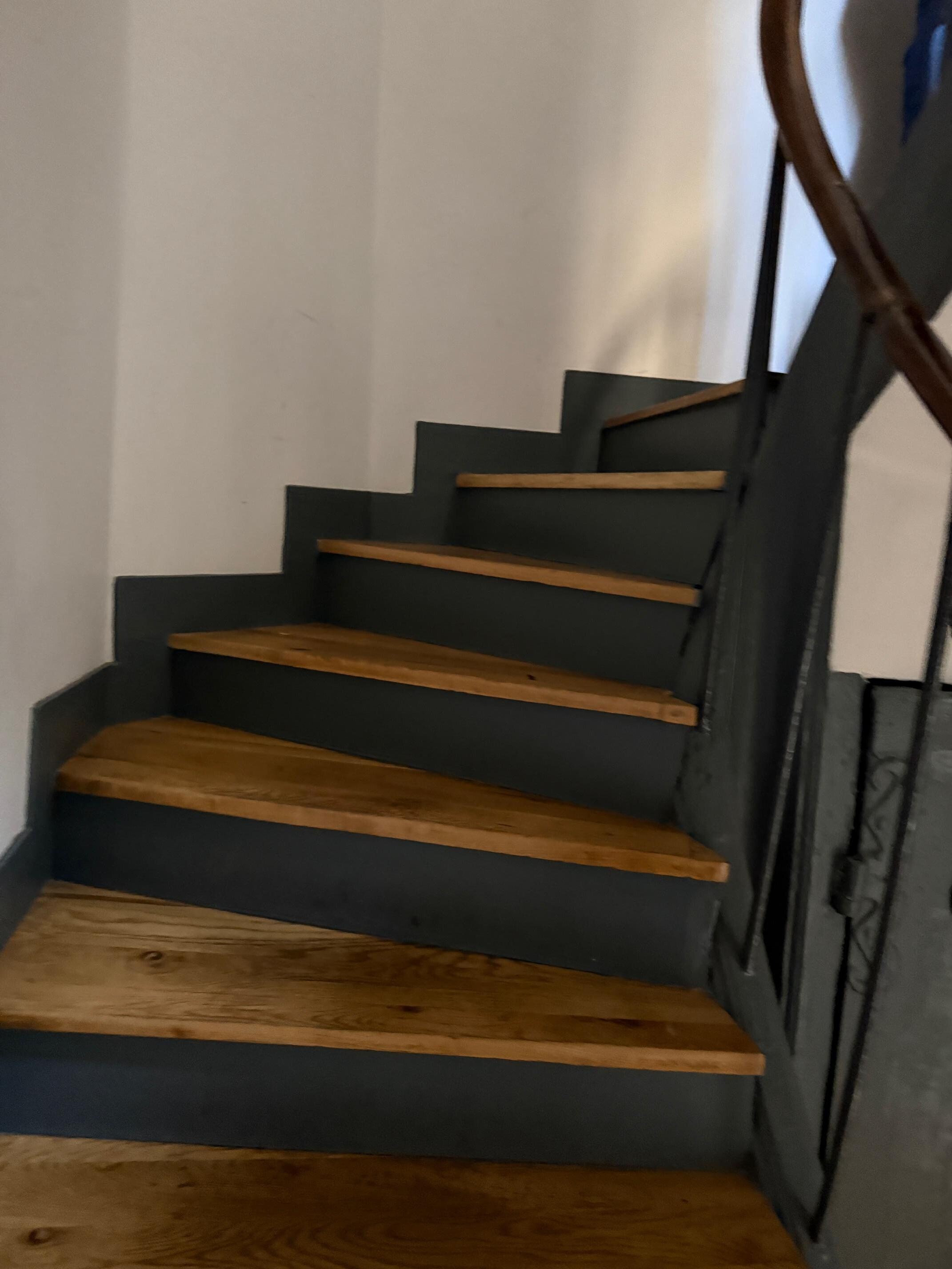 In europe they consider the ground floor as "0" and the second floor as "1". It's actually on the second floor. Be prepared to lug your stuff