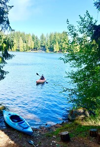 Kayaking on the lake