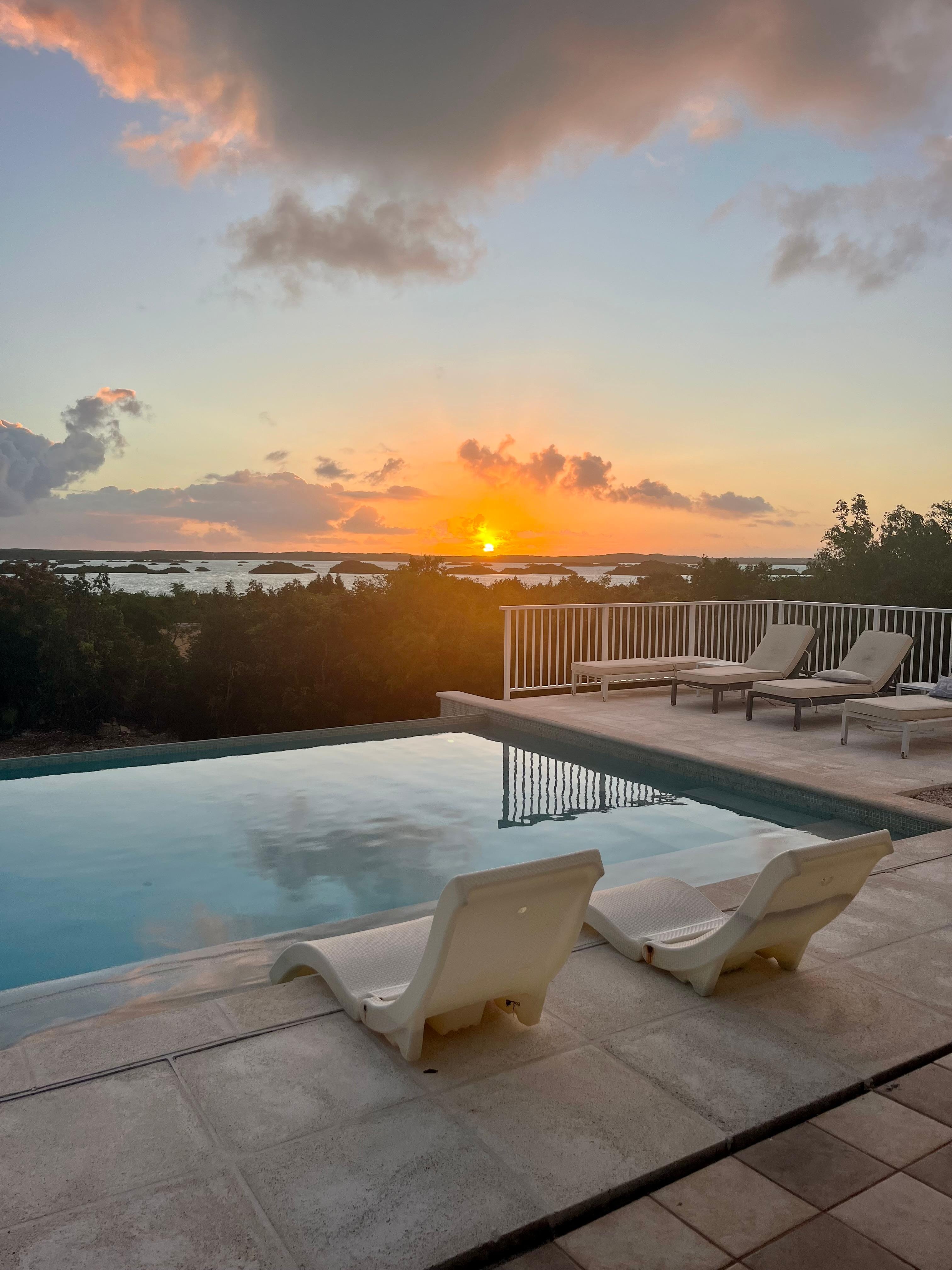 Sunrise on the patio. 
