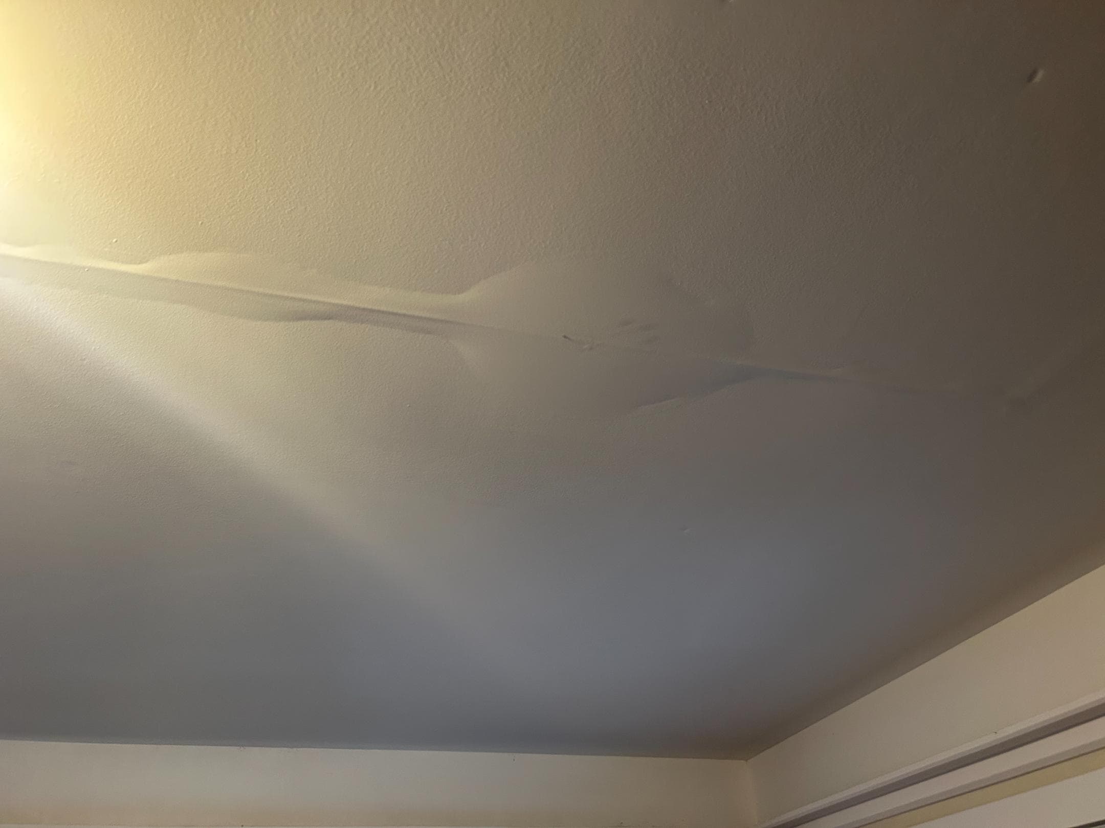 Water damage and ceiling
