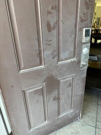 Dust on front door and comes in whenever you open the door