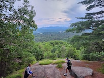 4 minute drive to hike Cobble Hill, a little steep but great view.