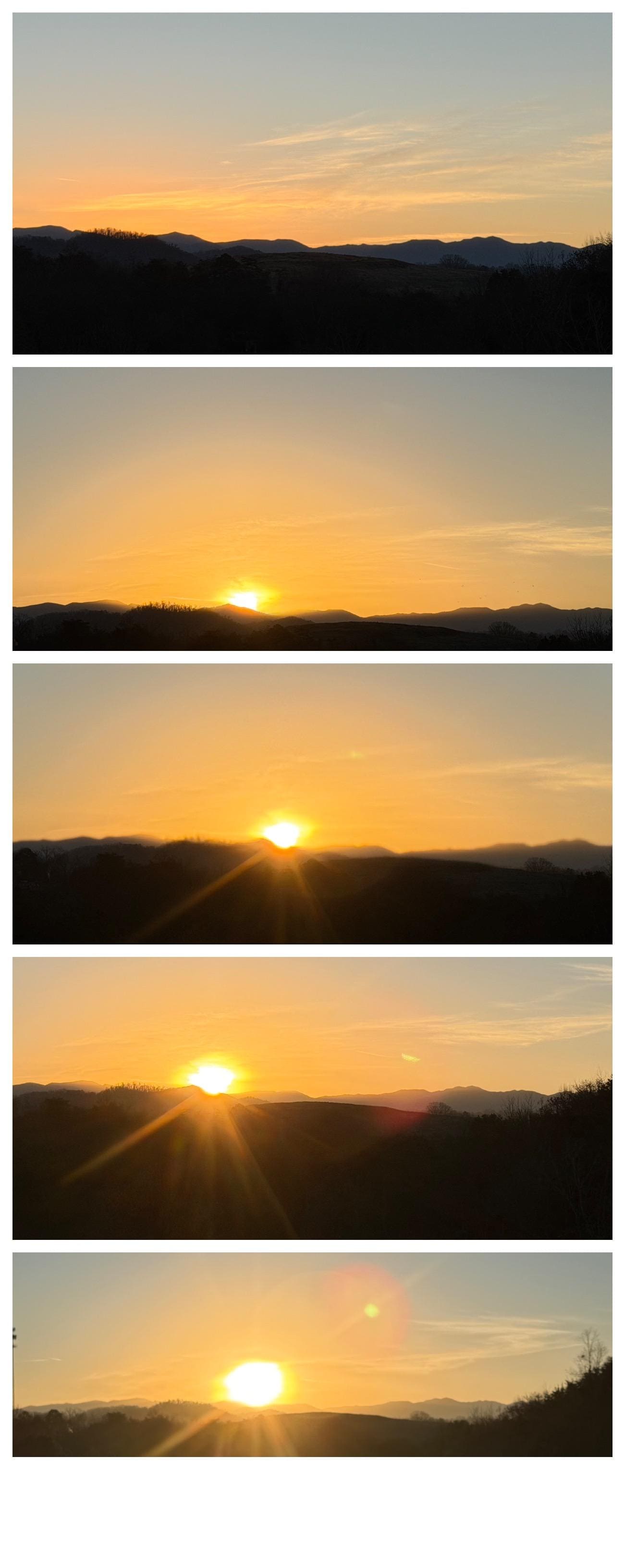 Sunrise from master bedroom balcony 