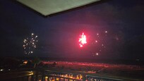 Bonus to watch fireworks from our own balcony