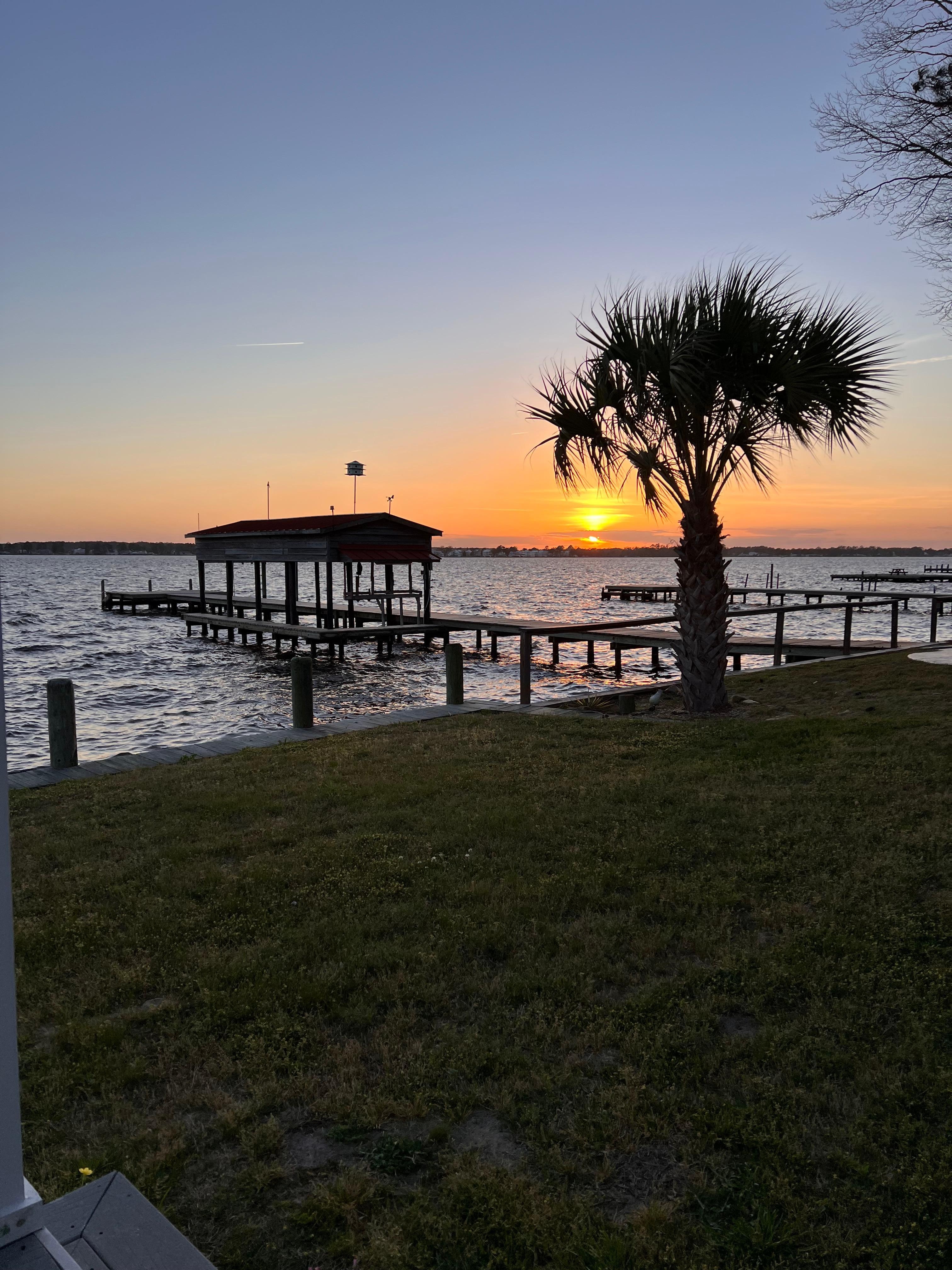 Sunset from the lovely back porch 