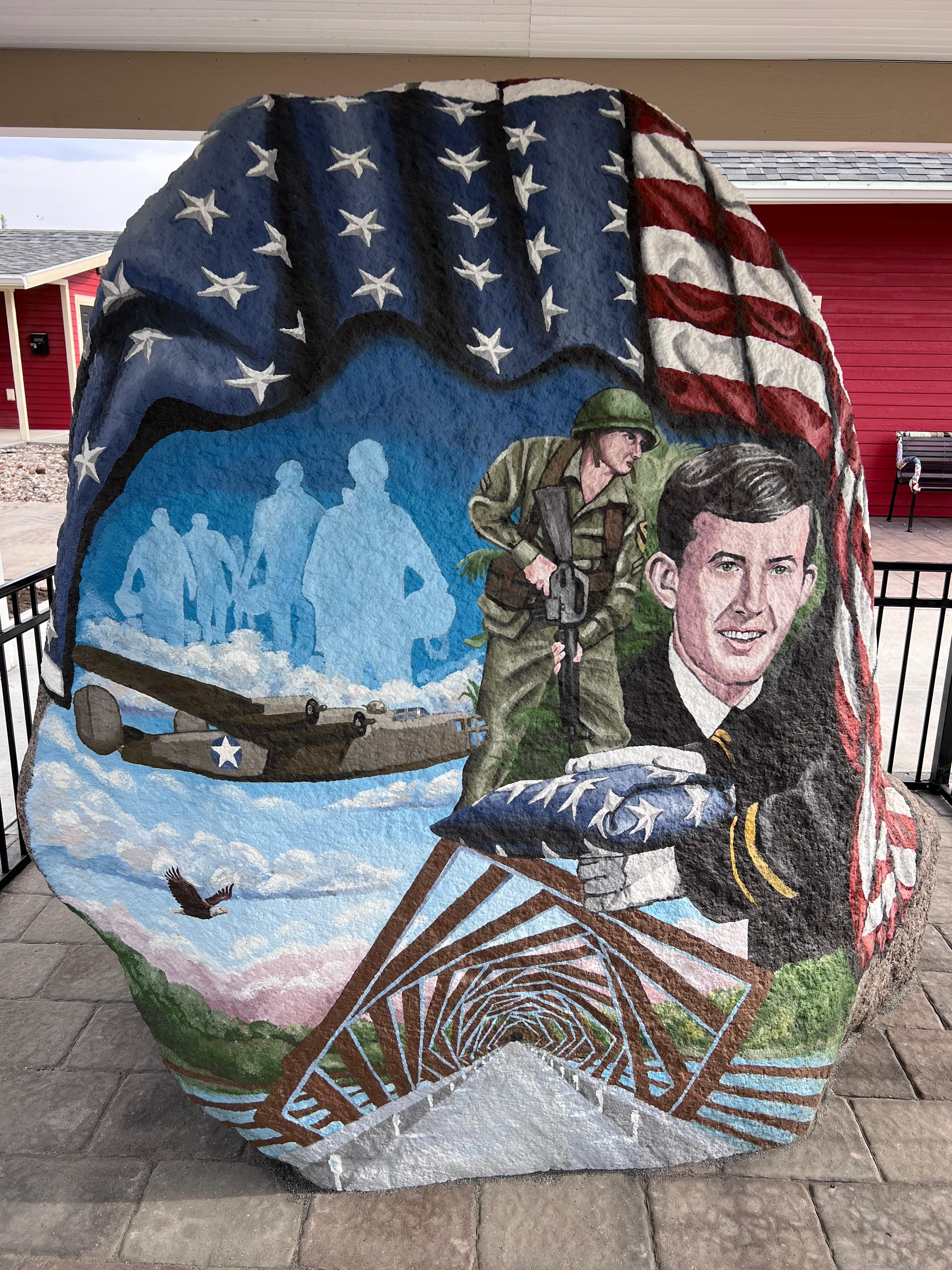 Each Iowa county has a Freedom Rock - this one is at the High Trestle trailhead in Woodward