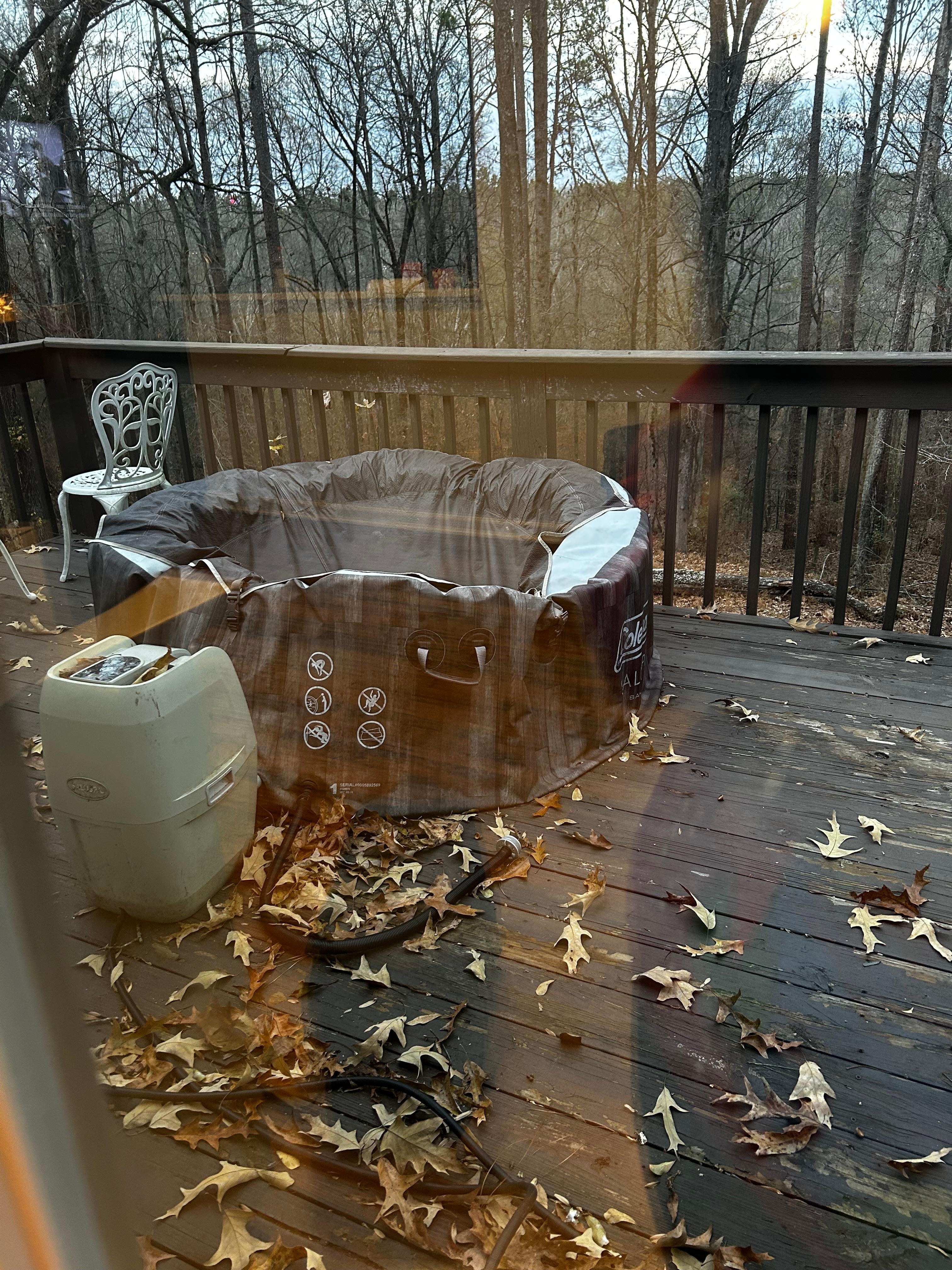 Hot tub and deck
