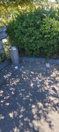 One of the areas with trash