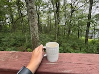 Coffee on the back porch