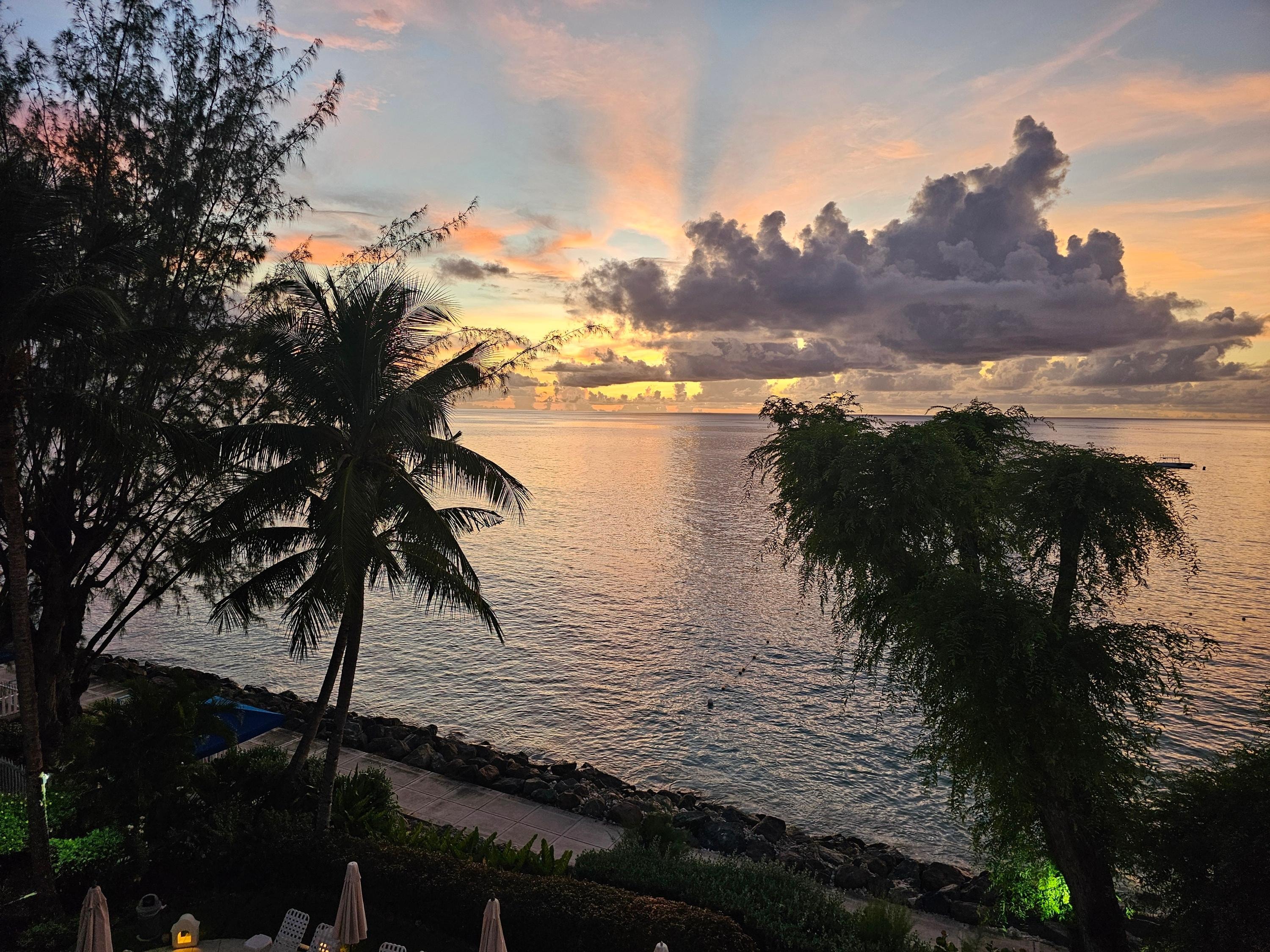 Sunset from the balcony of The View